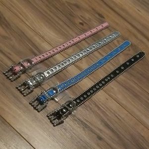 NWOT Solid Color with Rhinestones Pet Collar